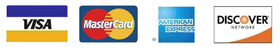 VISA - MasterCard - American Express - Discover